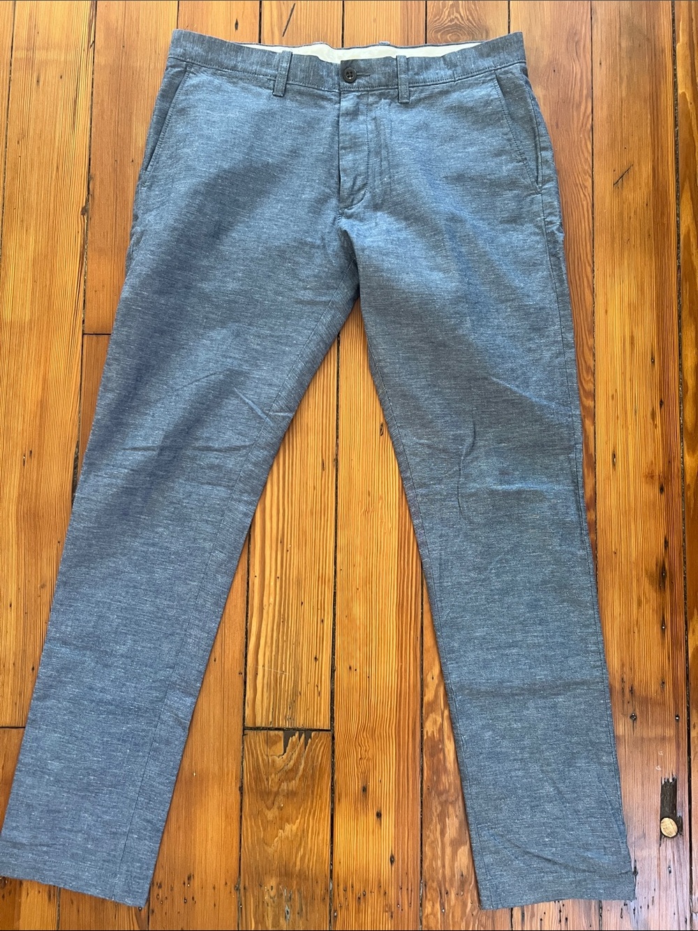 J. Crew Men’s Slim Chinos in Chambray Blue
